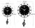 Musical Note Decoration Wall Clock Density board Designing Home Decoration Black And White Clock For Living Room