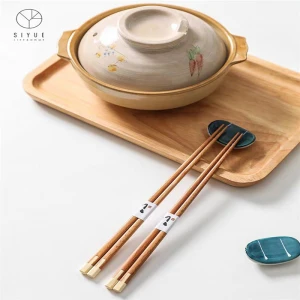 Natural bamboo chopsticks Household Japanese solid wood pointed chopsticks non-slip chopsticks 1206