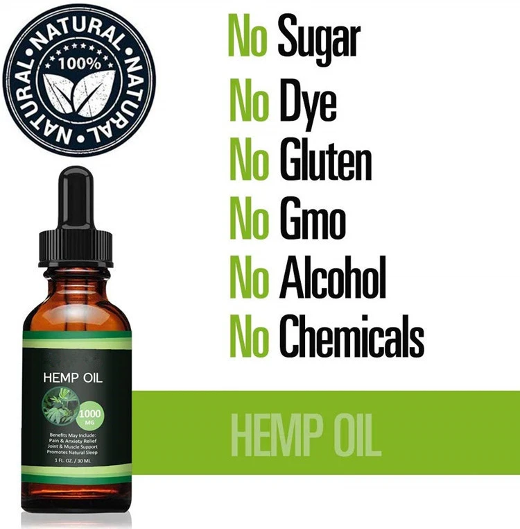 Natural plant extract pain relief organic hemp oil cbd 10% full spectrum