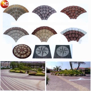Natural stone flagstone mesh paving cubes flooring square paver for sale