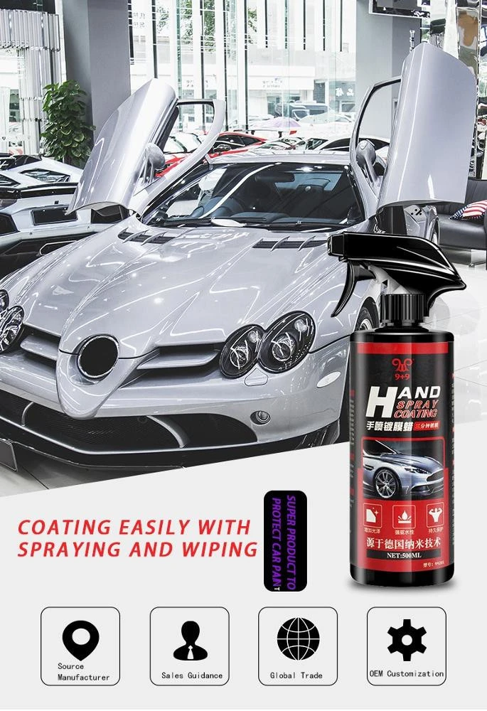 New Arrival  Car Coating Liquid Paint Care Nano Hydrophobic Coating Crystal Spray Coating Agent