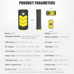 New arrival LCD display 10000mAh portable car jumper power bank multi function car jump starter