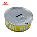 New Arrival Promotional OEM Custom Printed Tin Can Round Coin Bank, Tin Can Piggy Bank,Aluminum Tin Money Saving Box