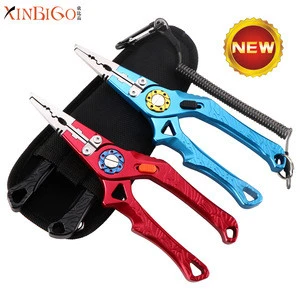 New design creative fish plier fishing pliers multi-function fishing tackle tools gear with locking device