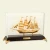 Import New Design Custom Handcraft Metal Model Ship With Luxury Gift Box Miniature Sailing Gold Foil Boat Model Craft For Souvenir Gift from China
