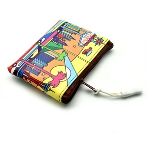 New design latest personalized style leather zipper custom coin purse