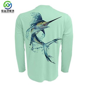 New design SPF 50+ 88% polyester 12%spandex 165gsm UV protected customized Fishing Shirt
