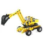 new diy education assembly forklift brick building blocks friction plastic car for kids toys