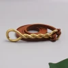 New fashion fashion fashion gold twisted metal buckle double thin belt knot twist twist belt belt for women