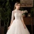 Import New Fashion Luxury Lace High neck Half sleeve Floor-Length Hemline and Bride Use Wedding Dress Bridal Gown from China