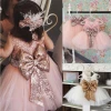 New Fashion Sequin Flower Girl Dress Party Birthday wedding princess Toddler baby Girls Clothes Children Kids Girl Dresses