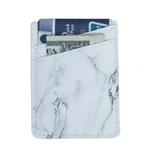New gift promotional top quality 3M Sticky PU leather mobile phone card holder