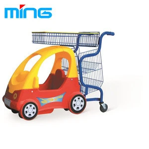 New Kids Shopping Trolley Children Shopping Cart with Toy Car