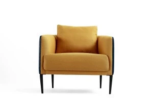 new modern yellow fabric blue pu leather  single  one seat office sofa