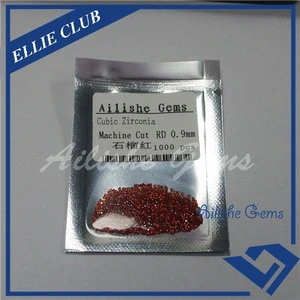 New product 1.0mm garnet round faceted circon crystal CZ for jewelry making