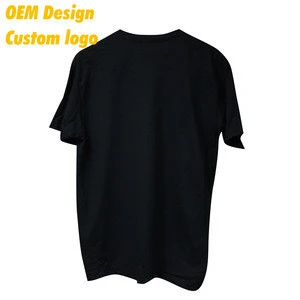 New Product Low price TC Logo Print Small size 160 gram Black Crew neck Uniform Shirt for campaign