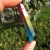 Import New products blue aura quartz crystal wand red titanium aura quartz crystal point from China