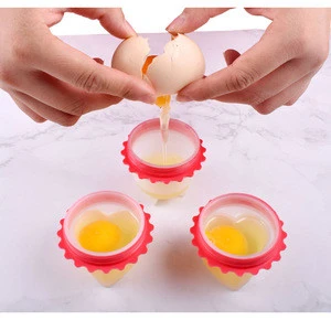 New Silicone Egg Cooker Set-Hard and Soft Boiler for Easier Breakfast Enriched with Yolk Separator-BPA Free (Pack of 7)