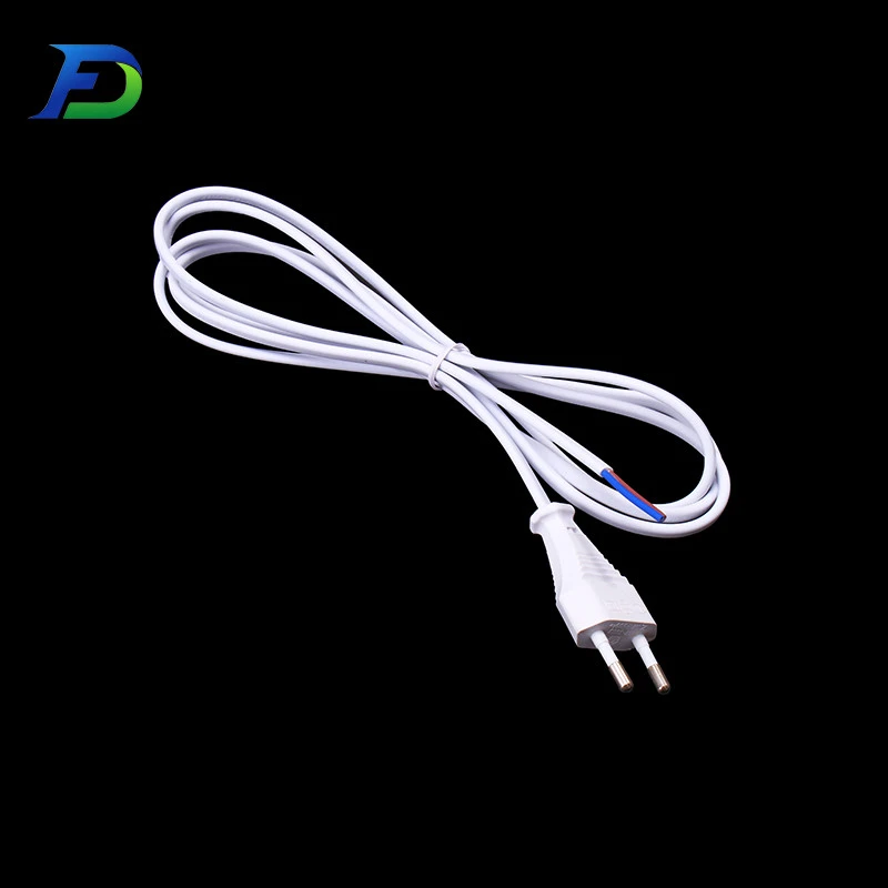 NEW White 20#/2 Plastic Covered Lamp Cord Plug Set 0.5,CE