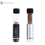 Newest Lipstick Tobacco Pipe Metal Glass Smoking Weed Pipe MJ420-TT