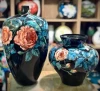 Nice scene porcelain home decor ceramic vase with handmade painting by  Vietnamese artist