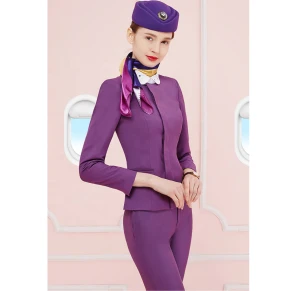Noble purple women airlines singapore stewardess uniform