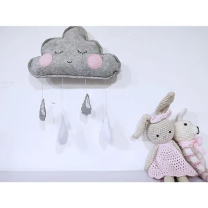 Nordic style ins cloud felt wall hanging children baby shower accesory home nursery decoration