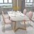 Import Nordic style white marble dining table set luxury dining chairs modern kitchen chair for dining room restaurant from China