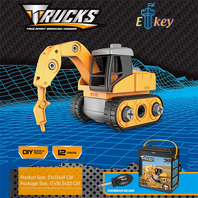 Novelty Diy Kids Take Apart  Contrcution Truck Series Educational Learning Men Toys