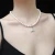 Import Nuoya Wholesale Letter Pendant Choker Women Shell Hip Hop Bling Zircon Pearl Initial Necklace from China