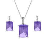 Octangle Shape  Women Pendant Charm Perfume Necklace