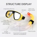 OEM Adult diving equipment scuba Diving Mask ank snorkel Tube Shockproof Anti-fog Swimming Goggles Underwater Snorkeling mask