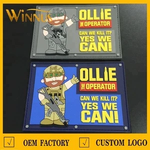OEM factory custom 3d logo name rubber pvc patches