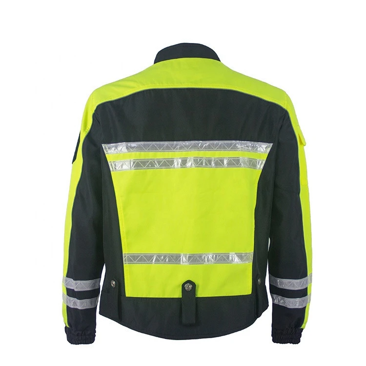 OEM ODM Workwear Rescue Construction Reflective Jacket Safety High Visibility Custom Jacket Reflective LED FLASH Customized Logo