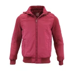 OEM Plus Size 60% Cotton 40% Polyester hooded Outdoor sports men winter red jacket