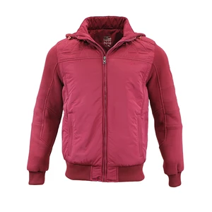OEM Plus Size 60% Cotton 40% Polyester hooded Outdoor sports men winter red jacket