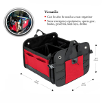 Osgoodway 2020 Factory Custom Collapsible 3 Compartment Waterproof Multifunction Car Seat Trunk Organizer