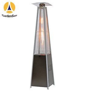 Outdoor infrared glass tube gas heater quadrilateral glass tube gas heater black,CE GARDENSUN 13000W with CE CSA AGA ISO