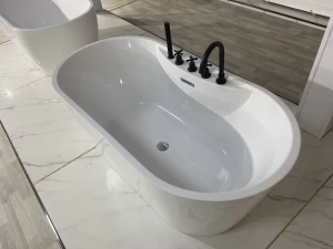 Oval Freestanding Acrylic Bathtub SPA Bath Tub Luxury Shower Bath Tub