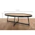 Import Oval Shape MDF Veneer Metal Frame Modern Wooden Table from China