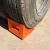 Import parking equipment polyurethane PU Rubber truck wheel chocks stoppers from China