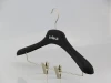 PD183 black rubberized clips plastic garment hanger