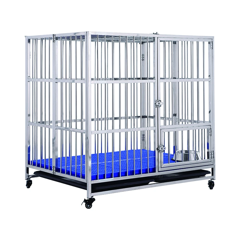 Pet crate foldable metal kennels outdoor stainless folding dog cage