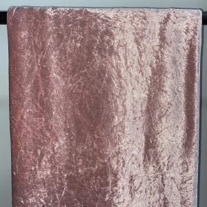Pink Fluffy Shiny Light And Comfortable Popular Elastic 100% Polyester Knitted Fabric Velvet
