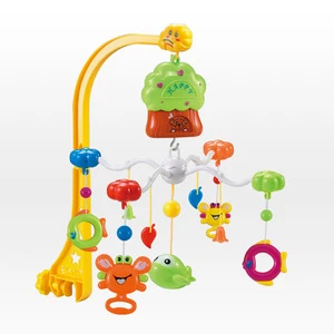 Plastic baby mobile with cute hanging rotating toys