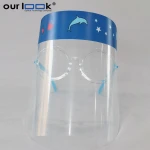 plastic cartoon reusable full face cover protection anti fog face shield transparent kids safety face shield glass frames visor