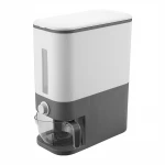 Plastic Cereal press Dispenser Storage Box Measuring Cup Kitchen Food Tank Rice Container Organizer Grain Storage Cans