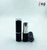 Plastic matte black round empty lipstick tube/case for wholesale