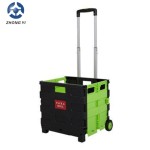 Plastic Portable Easy Folding Box Collapsible Shopping Trolley Cart