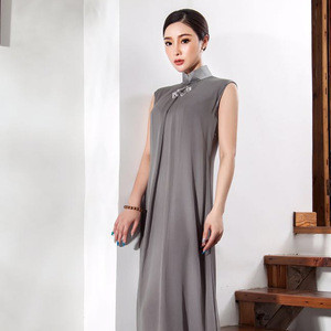 modern chinese silk dress